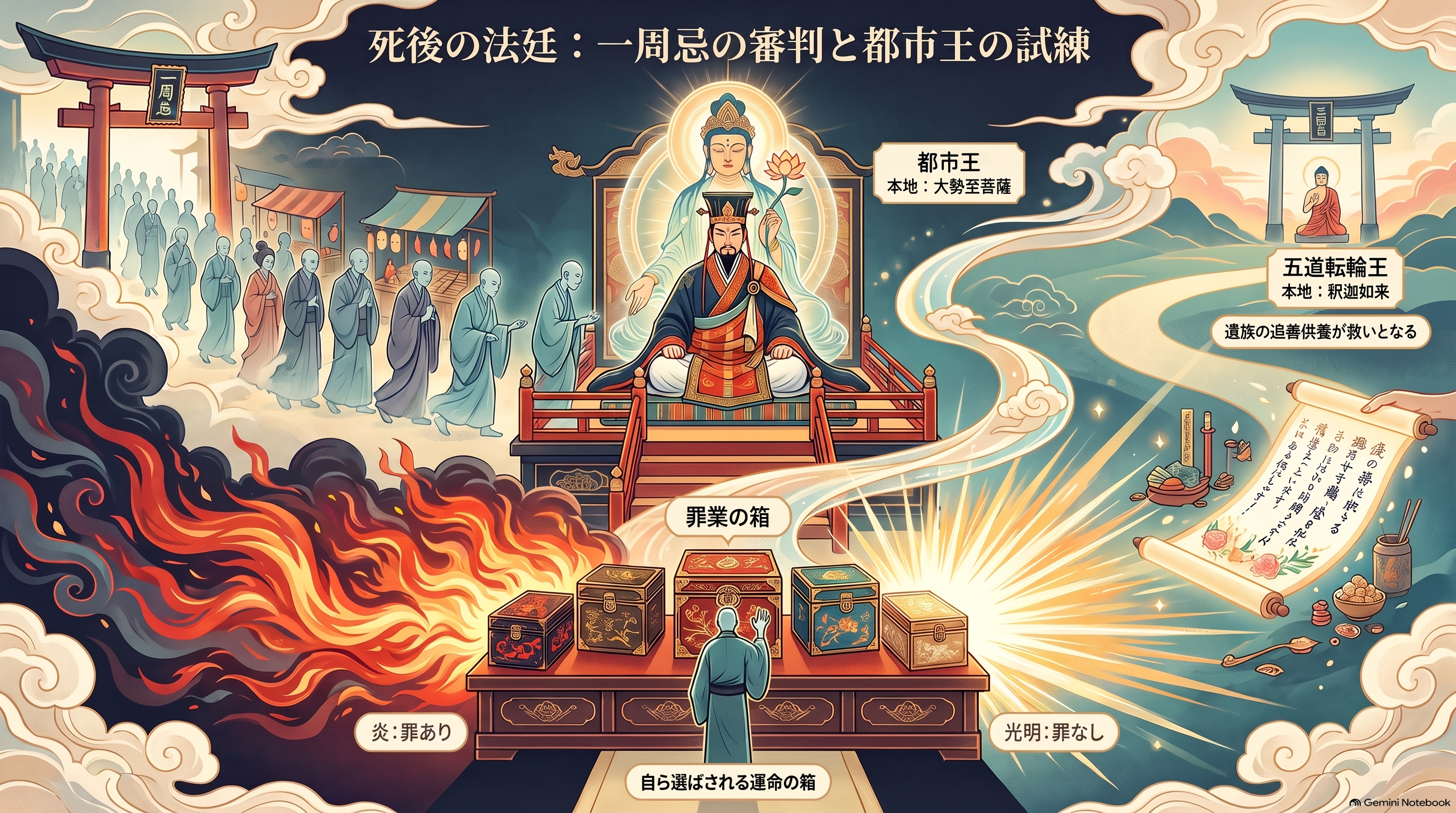 都市王の一周忌審判